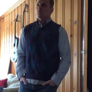 Pullover Argyle V-Neck Sweater Vest